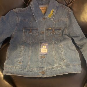 NWT Wrangler Retro LSU Tigers Jean Jacket size Large